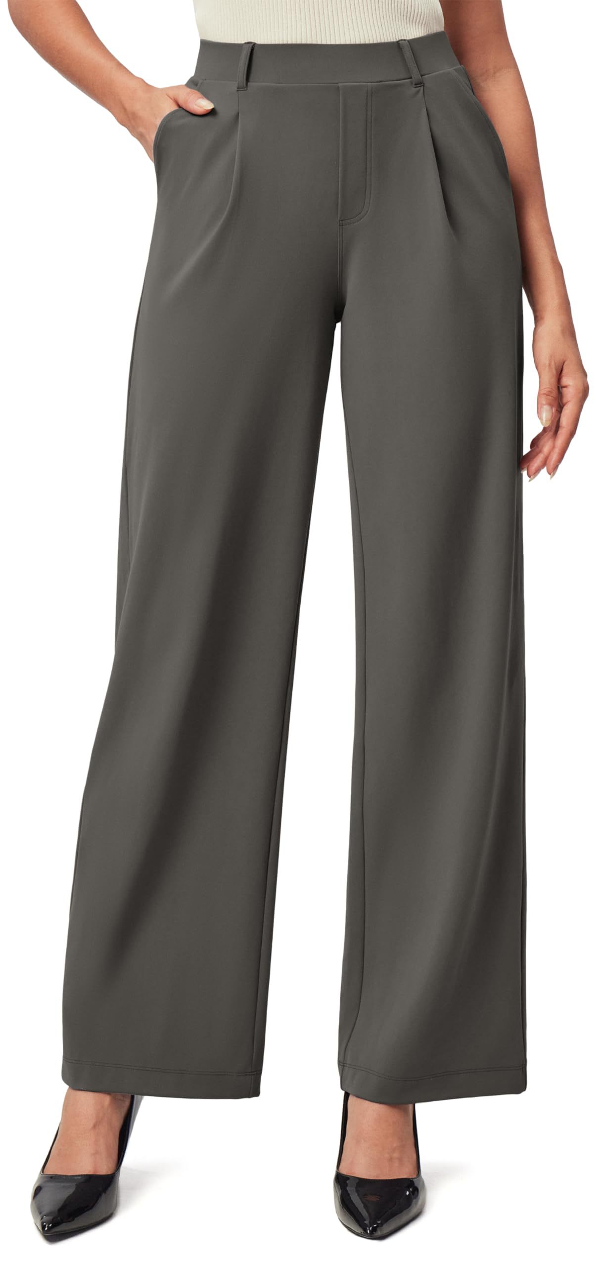 Womens High-Waisted Stretchy Work Business Casual Pants