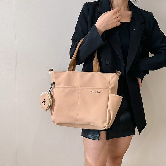 Dame Skuldertaske Crossbody Taske Lærred Tote Budbringertaske Dame Håndtasker Kvindelig Håndtaske