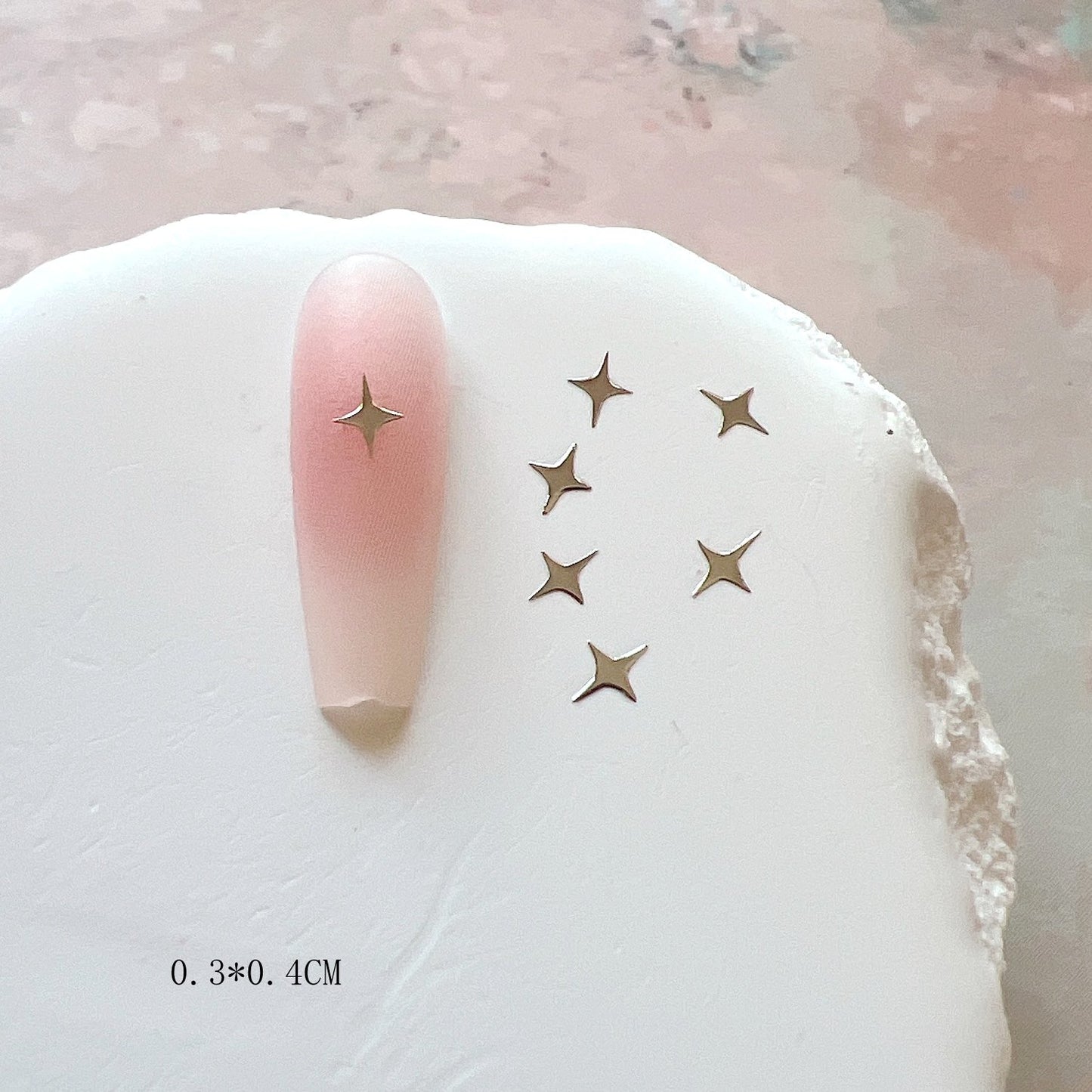 Gold And Silver Star Nail Art Metal Flakes