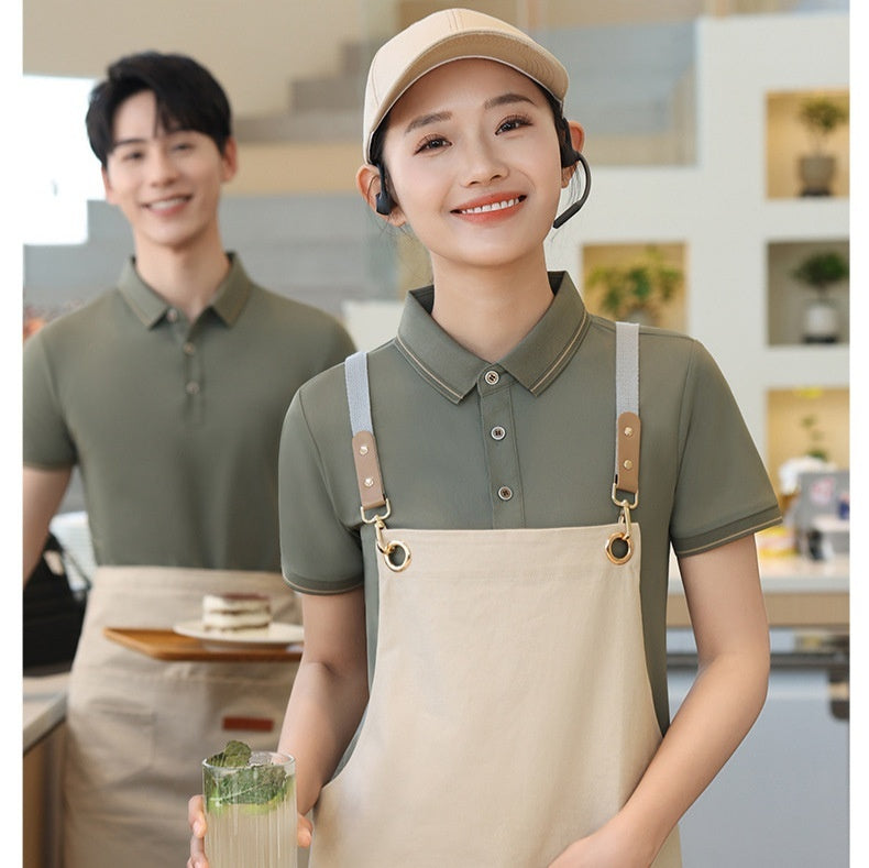 Waiter Restaurant Workwear Short Sleeve Summer Comfortable And Breathable
