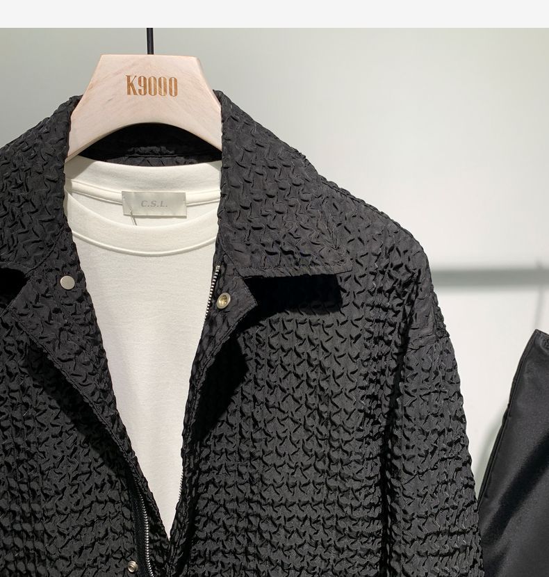 Simple Fashion Polo Collar Loose New Long-sleeved Coat