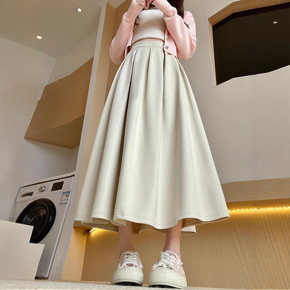 High-waisted Figure-flattering A-line Maxi Skirt