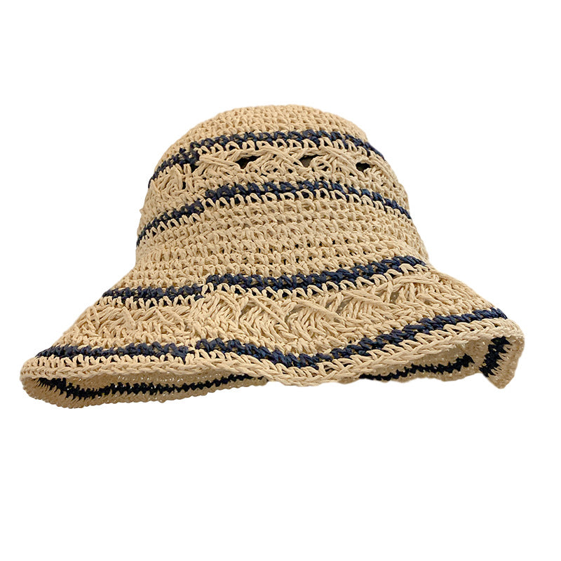 Summer Sunshade Straw Hat Small  Folding Sunscreen Big Brim