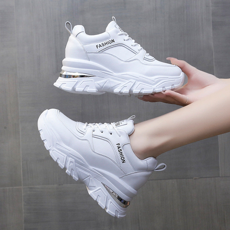 Women's Winter Fleece Thick Bottom Leisure Sports Inner Height Increasing Shoes