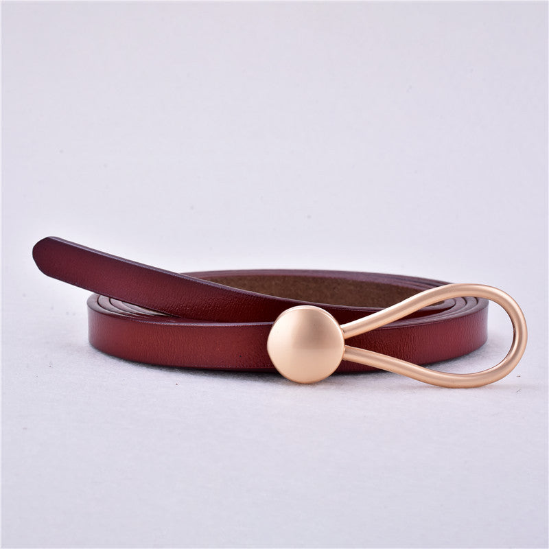Women's Fashion Simple Leather Decorative Belt