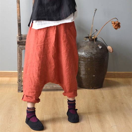 Spring And Autumn Literary Hanging Crotch Retro Special Harem Pants