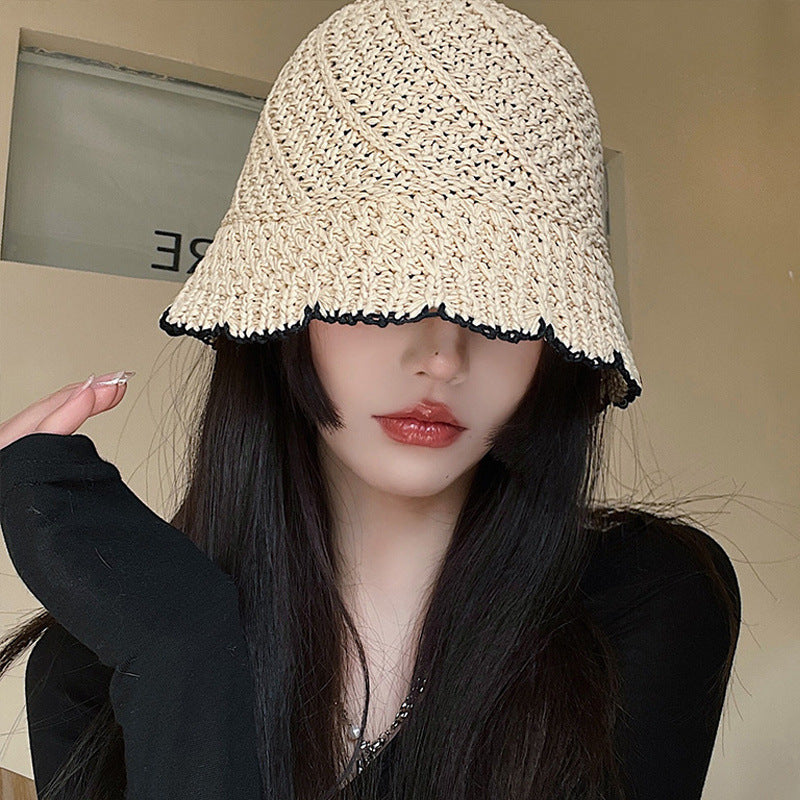Female Summer Fashion Sunshade Japanese Hollow Out Fisherman Hat