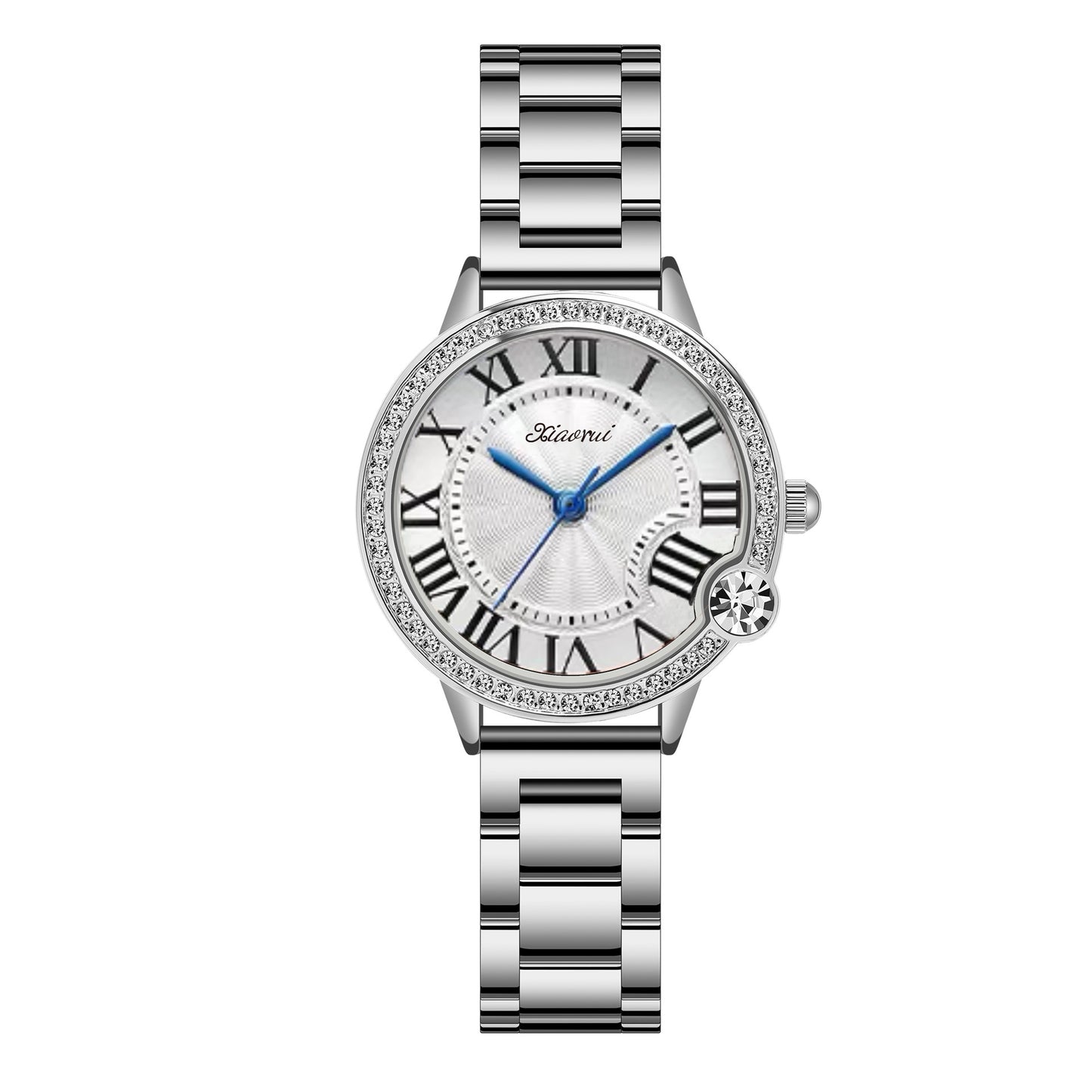 Stylish Quartz Full-Diamond Stainless Steel Waterproof Womens Watch
