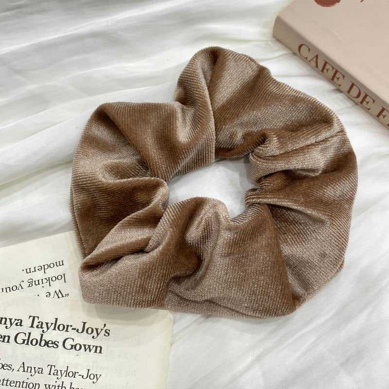 Velvet Large Hair Band Large Autumn Winter Retro American Tied-up Hair Head Flower Head Elastic
