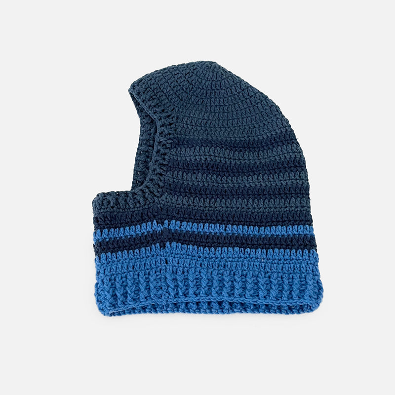 Bib Knitted Striped Woolen Pullover Hat
