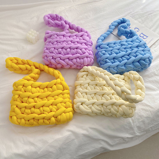 Icelandic Super Thick Wool Diy Hand Knitted Bag