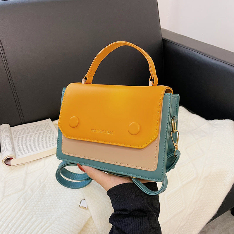 Trendy Hit Color Crossbody Female Western Fashion One-shoulder Small Square Bag