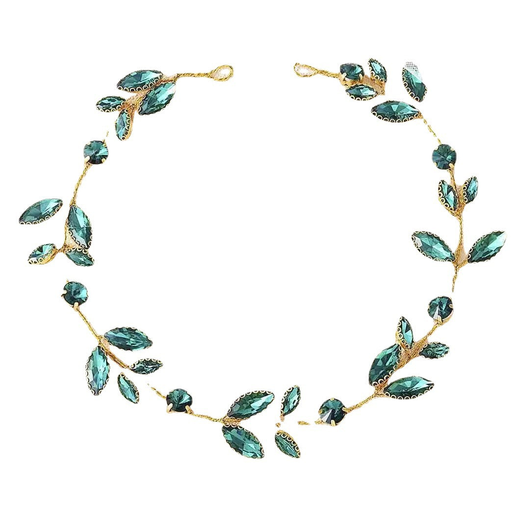 European And American Green Crystal Hair Accessories
