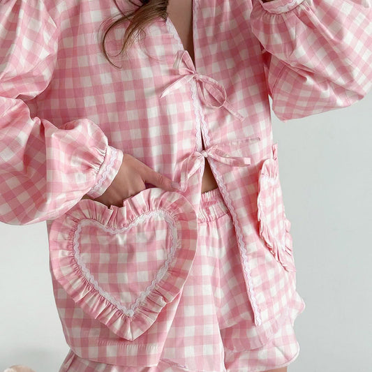 This Relaxed-fit Long-sleeve Shorts Set Is Perfect For Lounging At Home Or Wearing When Youre Out And About