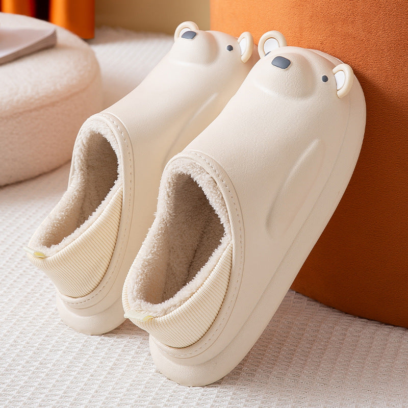 Waterproof Cotton Slippers Bag With Thick-soled Soft Cute Cartoon Home