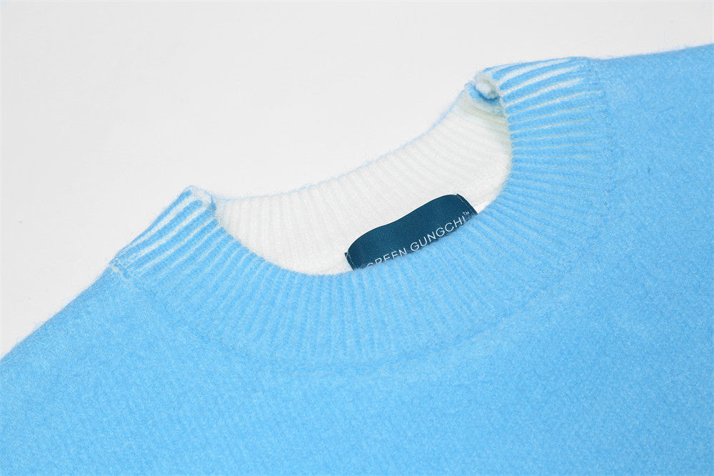 Love Print Gradient Sweater Men