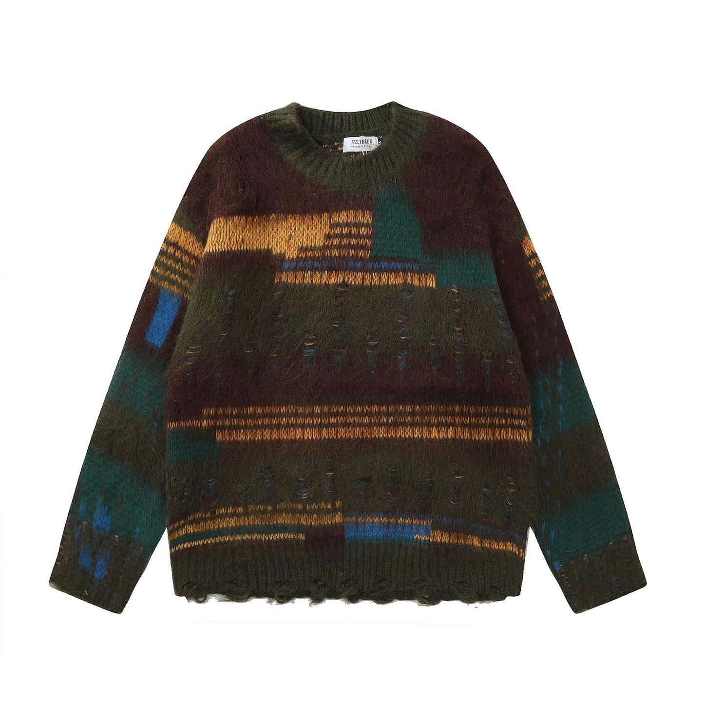 Retro Lazy Style Striped Sweater Autumn And Winter Warm
