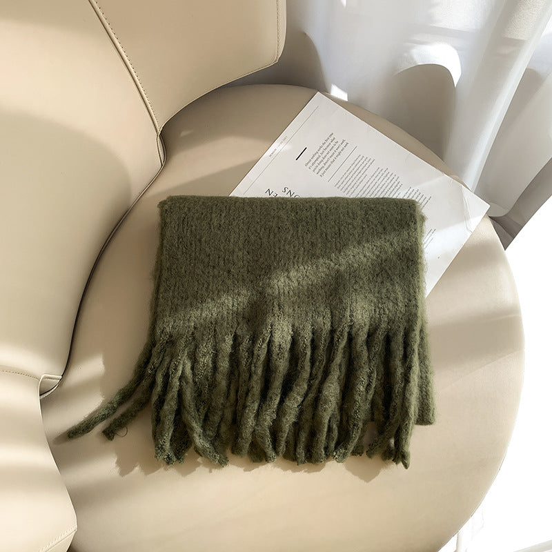 Women's Extra Thick Plaid Fringe Shawl Scarf