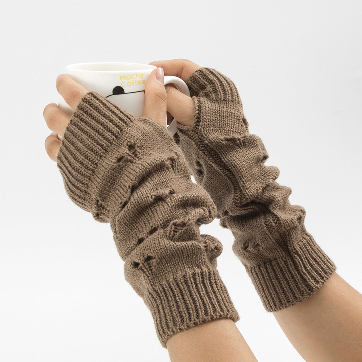 Ladies Jacquard Love Knitted Wool Warm Arm Cover