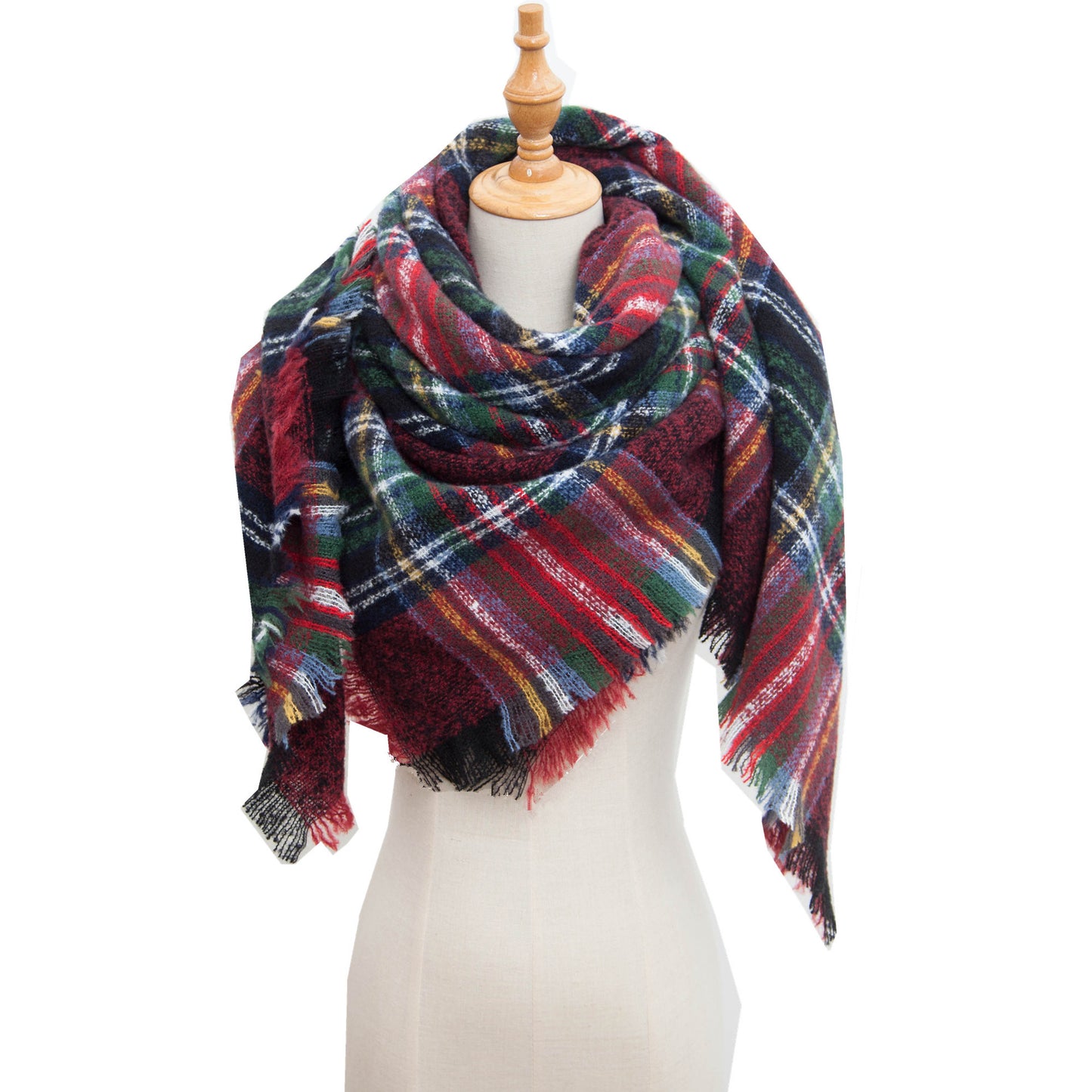 Shawl Scarf Autumn And Winter Large Plaid Triangle