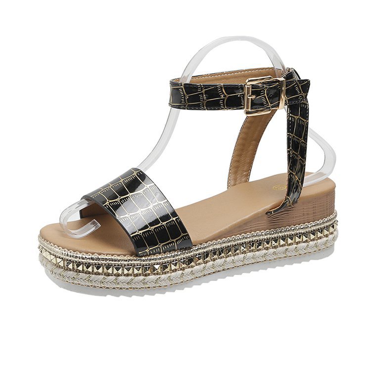 Spring And Summer Women's Rope Bottom Platform Sandals