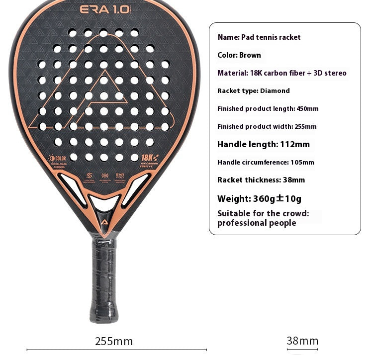 AMASPORT Ny Padel Ketsjer Kulfiber Tennisketsjer
