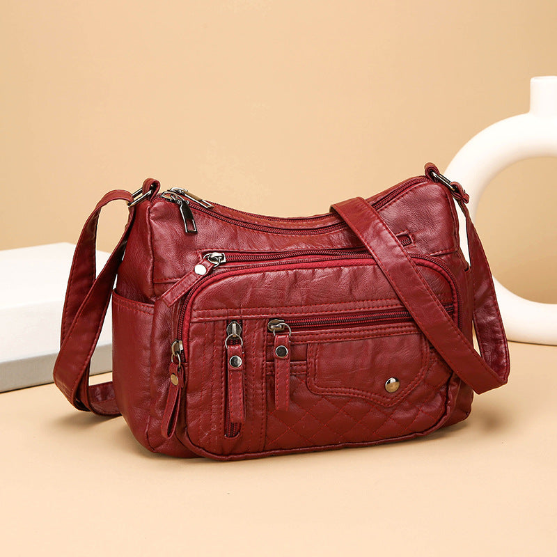 Women's Leather Large-capacity Crossbody Bag