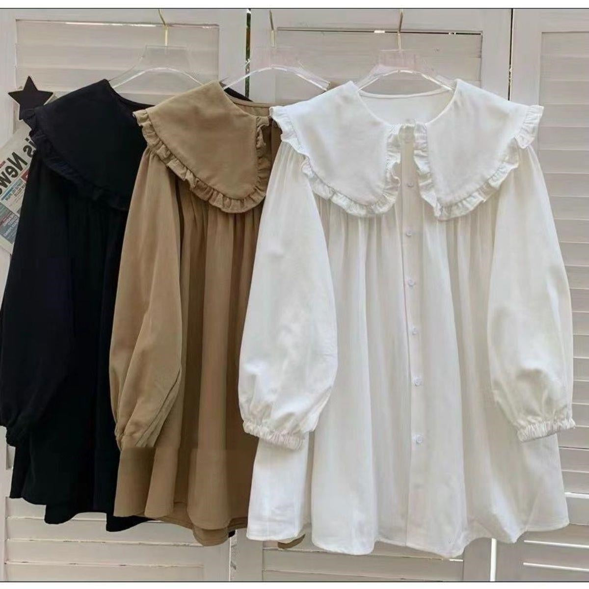 Plus Size New Full-figured Women's Blouse Long Sleeve Shirt Loose Slim Fit