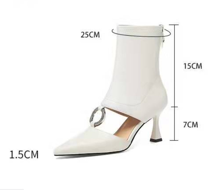 Summer Street Bombing Fashion Niche High-heeled Hollow Sandals