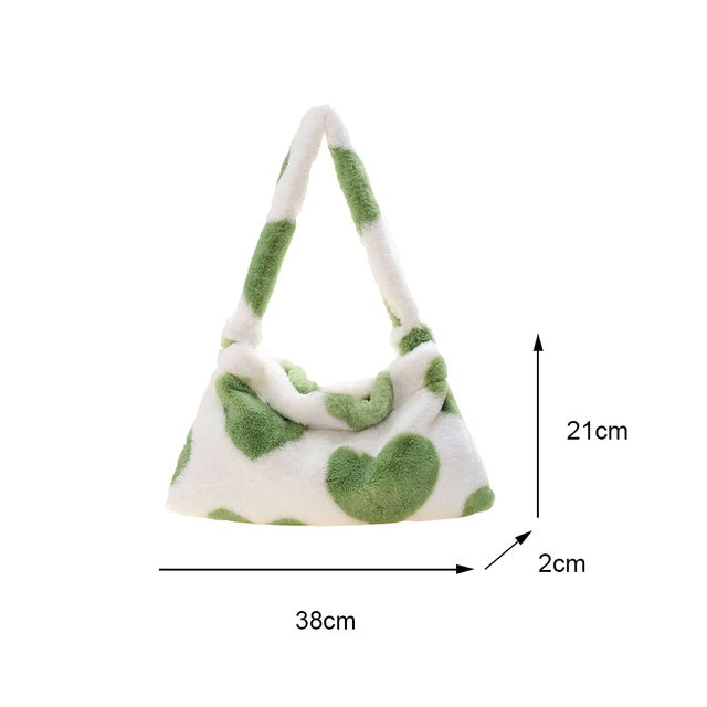 Portable Plush Handbag For Women