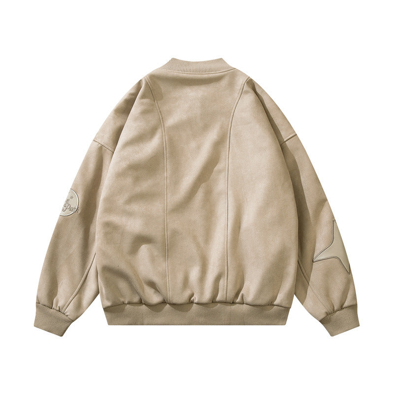 High Street Loose Jakke Ruskind til Kvinder, Par Baseball Uniform
