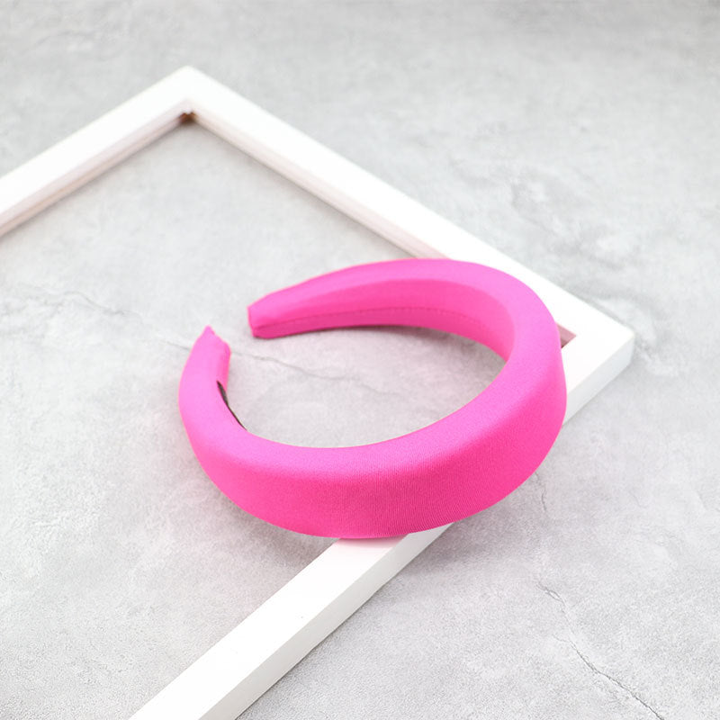 Creative Korean Version Candy-colored Milk Silk Sponge Thickening Wide Brim Hair Band