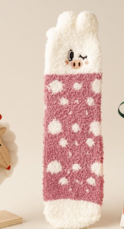 Three-dimensional Cartoon Soft Home Floor Socks In The Tube