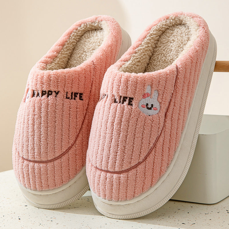 Cotton Slippers Women's Non-slip Platform Interior Home