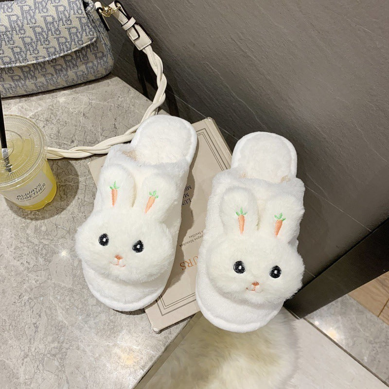Rabbit Cute Cartoon Bag Women's Winter Dormitory Non-slip Dormitory Warm Slippers