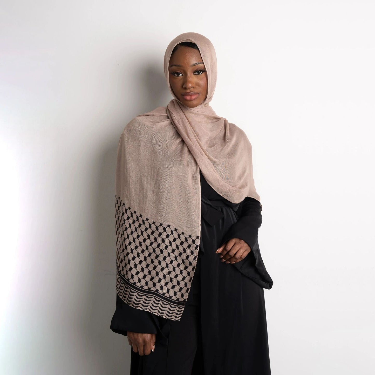 Solid Color Malaysian Women's Printed Pearl Chiffon Bubble Long Scarf Headscarf