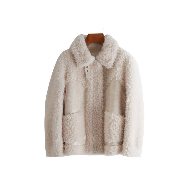 Women's Loose And Fashionable Sheep Shearling Coat