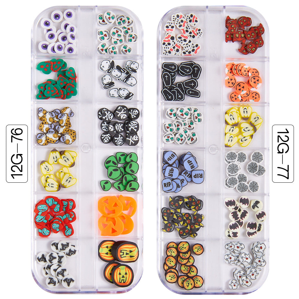 Halloween Manicure Soft Pottery Set Series Trick Or Treat Pumpkin Demon Spider Ghost Ghost