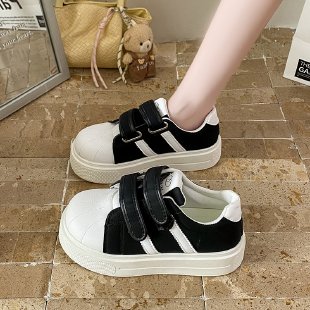 Women's Shell Star Thick-Soled Sneakers 2026 Spring New Arrival, Elevator White Shoes, Velcro Casual Sports Shoes For Women