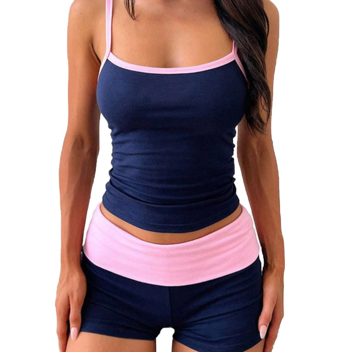 European And American Sporty Fashion Set Two-piece With Detachable Suspender Shorts For Autumn And Winter