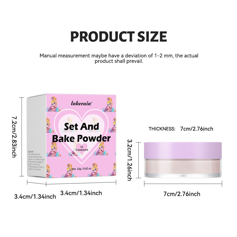 Long-lasting Concealer Waterproof And Sweatproof Smear-proof Makeup Baking Finishing Powder Face Powder