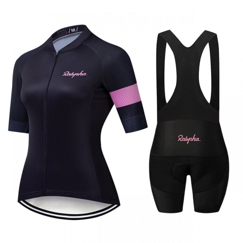 Womens Summer Short-Sleeve Cycling Jersey Set, Breathable
