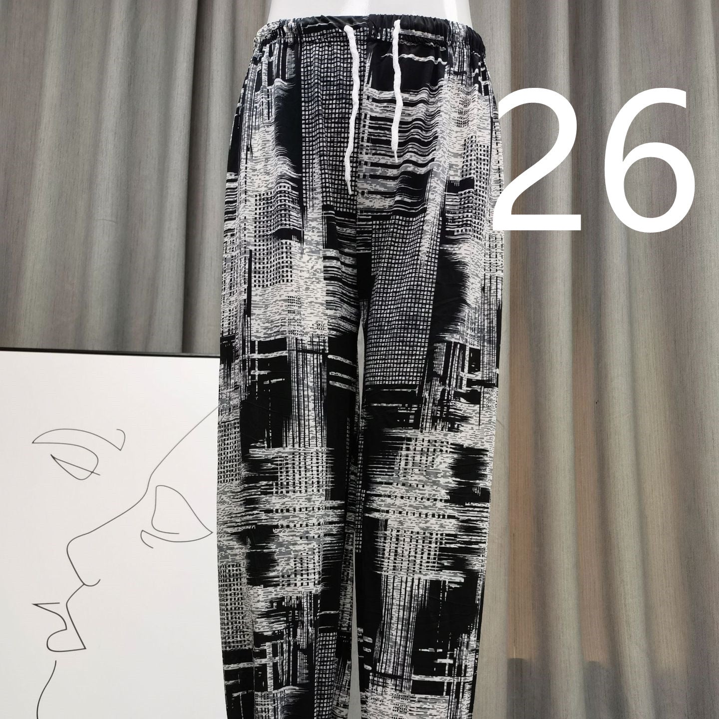 Women's Loose Drawstring High Waist Lantern Slacks