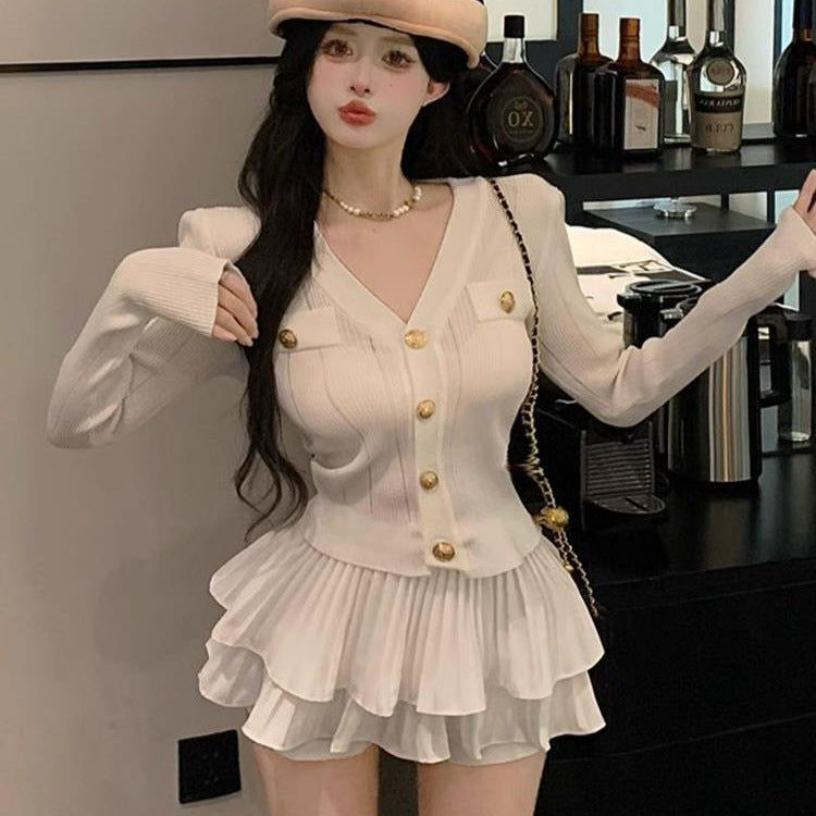 Classic Style White Pure Desire Slimming Hot Girl Suit