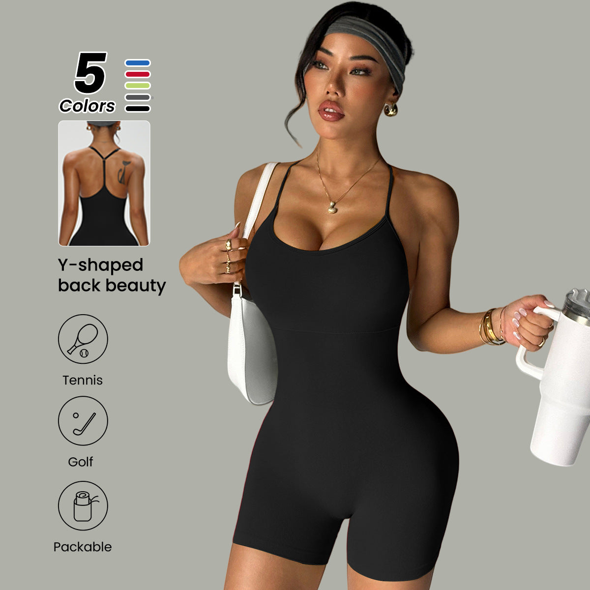 Cross-Strap Back-Shaping Bodysuit For Shaping Training And Fitness Exercises