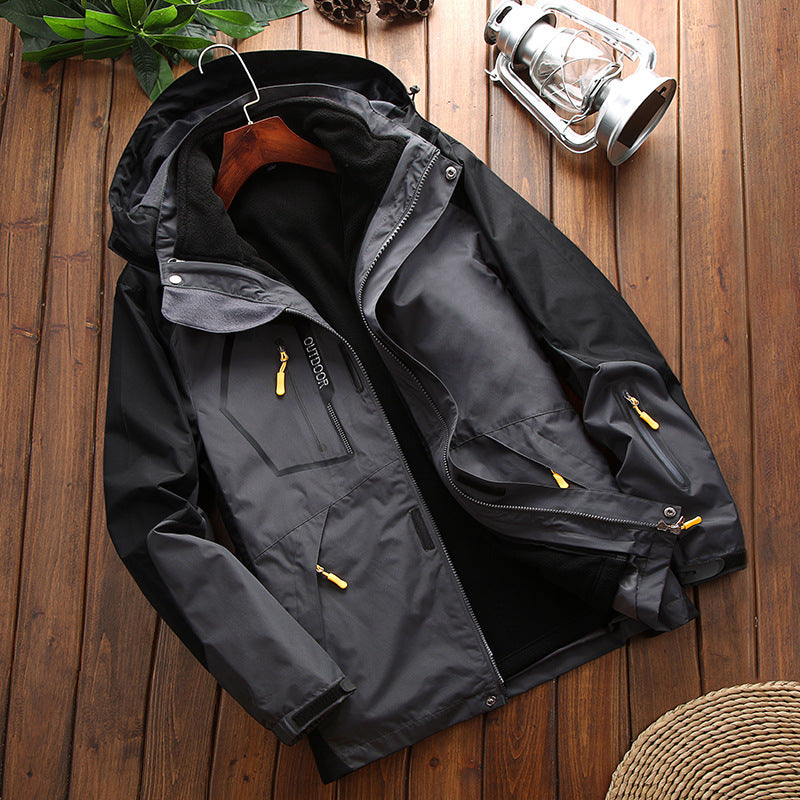 Men's Shell Jacket Three-in-one Warm Sportswear