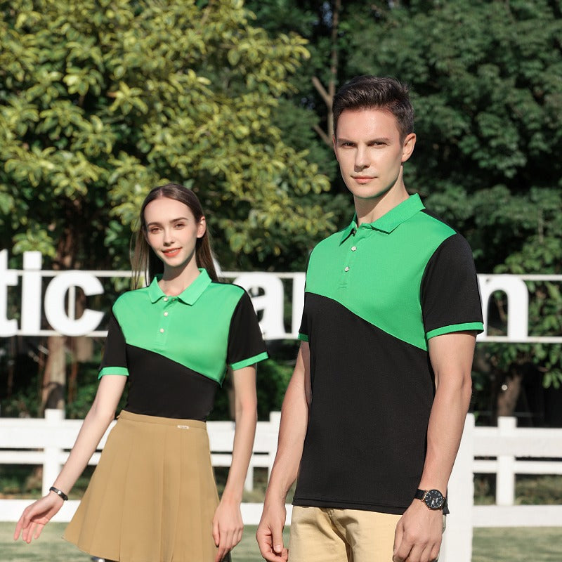 Color Matching Sports Fashion Polo Shirt Lapel