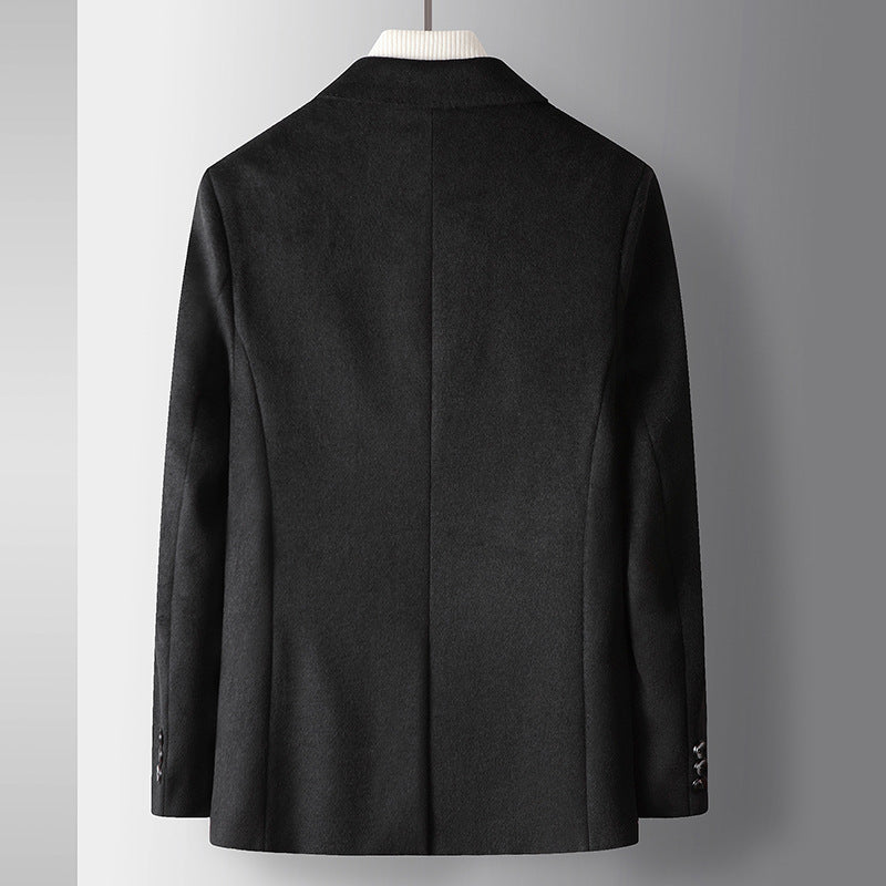 Woolen Business Leisure Wool Suit Coat Solid Color