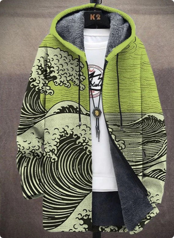 Men's Winter Printed Plush Lining  Thick And Windproof