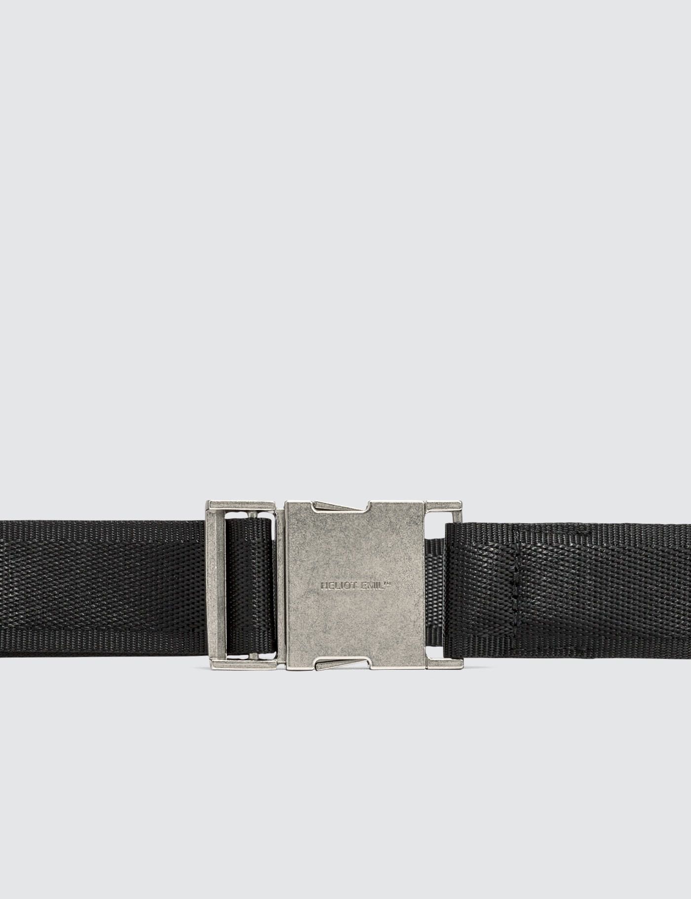 Black Functional Metal Buckle Letter Belt